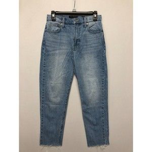 Lucky Brand Women Drew High Rise Size 4 / 27 Ankle Jeans Blue Denim B225 -12